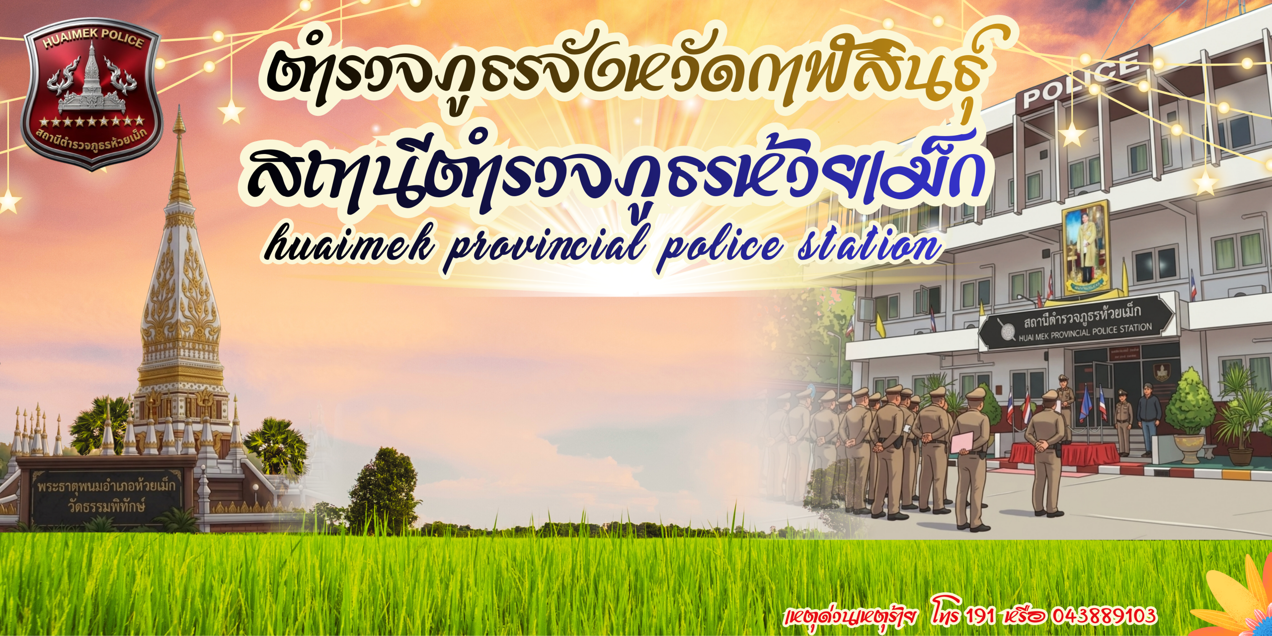 สีเขียว สีเหลือง หลากสี เรโทร วินเทจ สนุกสนาน ประชาสัมพันธ์ งานเลี้ยง ย้อนยุค Outdoor Banner